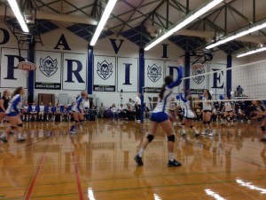 Davis High's JV volleyball team battles Elk Grove in its season-ending loss on Nov. 5.