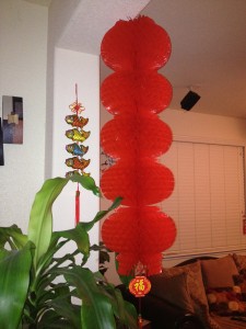 Juniors Linda Su and Wang have Chinese decorations, such as lanterns, in their home all year round. Courtesy photo by Linda Su.