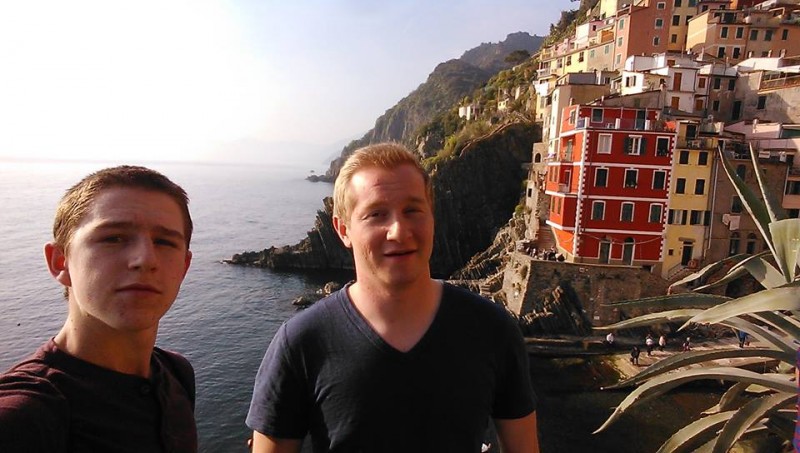 Mark (left) and Carson (right) enjoying the view in Cinque Terra, Italy.