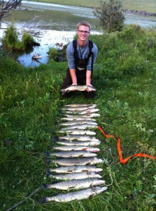 Schwab caught 32 Pike during a trip to Montana in 2012.