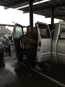 Da Vinci senior Jake Young gets into his friend’s car to travel back to Da Vinci. The travel time between the two schools is often a problem for cross-site students, especially when it is raining.
