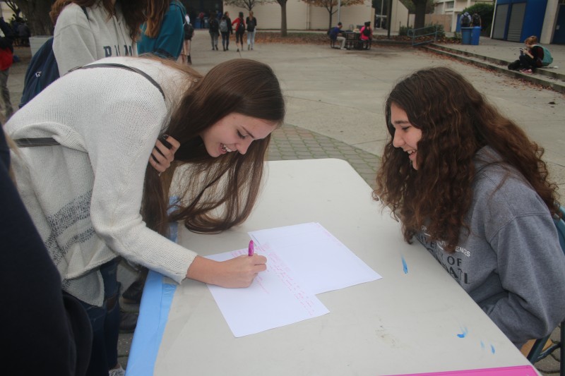 A student submits a wish to Student Government. Certain wishes will be granted each day during finals week.