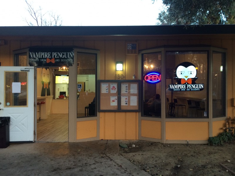 Vampire Penguin, a shaved snow shop located in downtown Davis, is the newest trend in Davis. 
