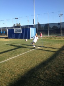 Sophomore and Santa Clara University commit Julia Curtis takes a corner against Monterey Trail on April 29.