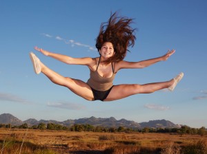 Noriko Smallwood demonstrates a jump. Smallwood hopes to dance at Washington State University. Courtesy photo by Shawn Smallwood.