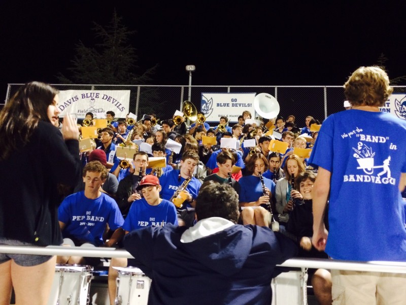 The pep band plays at last year's Homecoming game. (Courtesy photo: M. Wong)