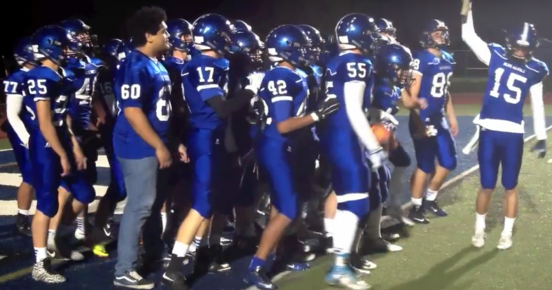 The football team takes the field against Monterey Trail on Nov. 6.