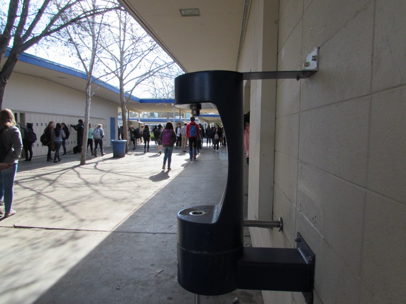 A hot water dispenser could easily be placed next to the cold water dispensers DHS already has.  