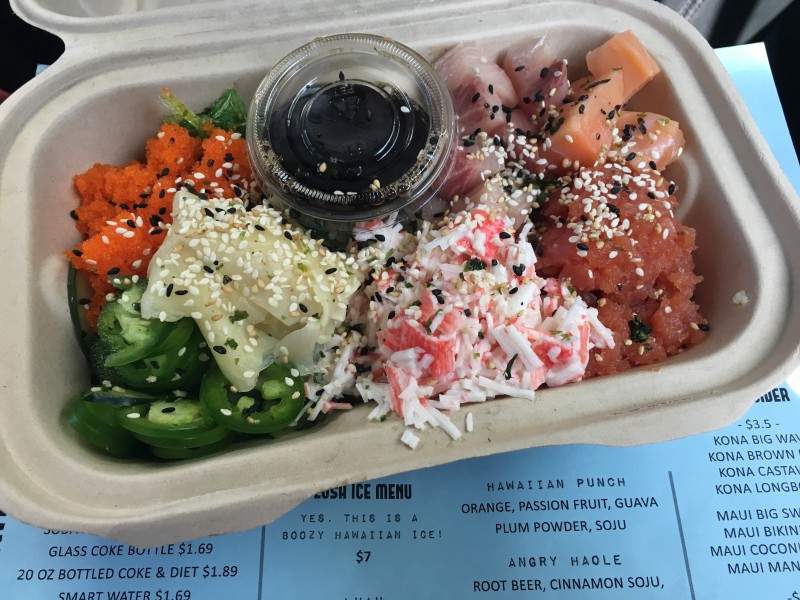 Zuma Poke & Lush Ice, located at 730 3rd St. in Downtown Davis, serves Hawaiian style poke and boozy shaved ice.