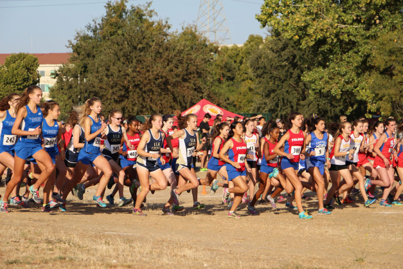 The women’s varsity team (far left) secured second place in the Jesuit/Davis Jamboree.