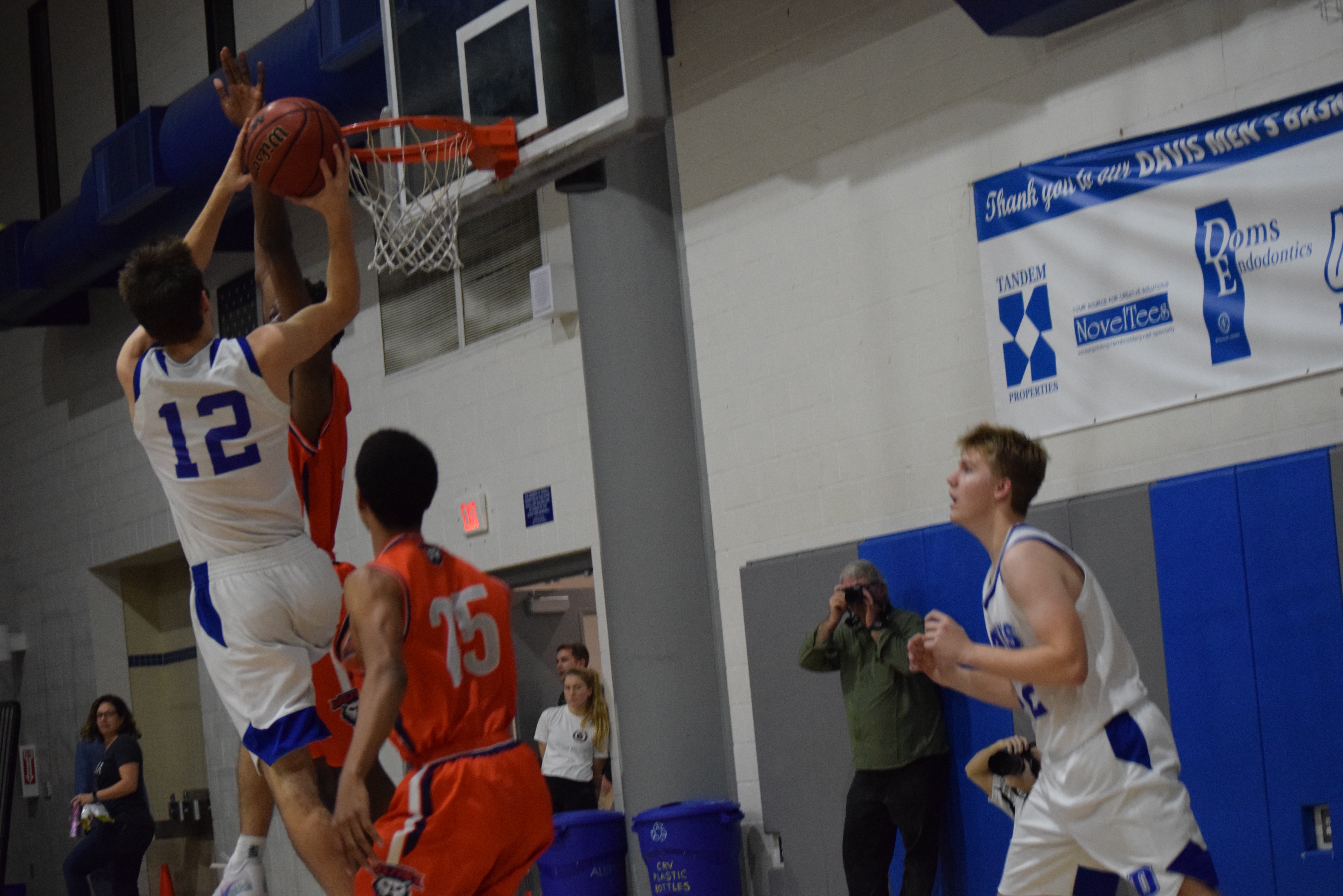 Junior Joey Voss goes for the dunk.