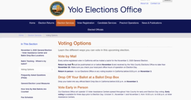 Yolo Elections Office voting options page