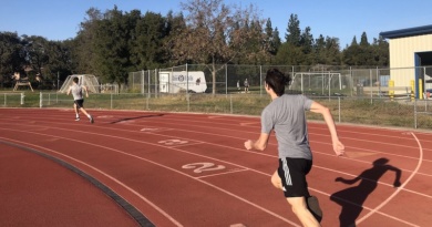 Two high school boys resume track and field practices for the first time since the onset of the pandemic