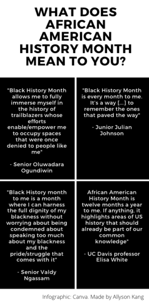 Quotes from students about significance of African American History Month to them