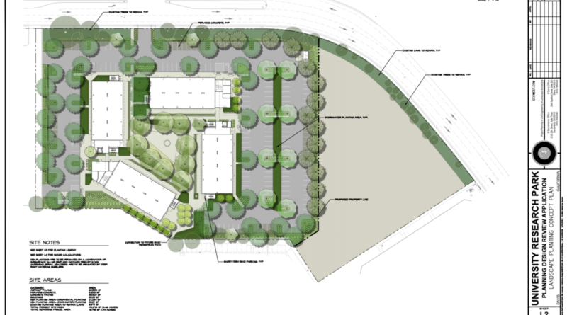 Map for the proposed research and residential center
