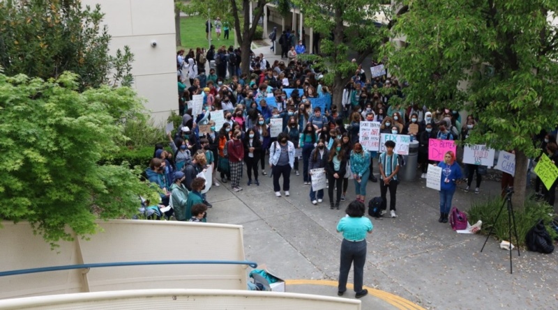 students at protest