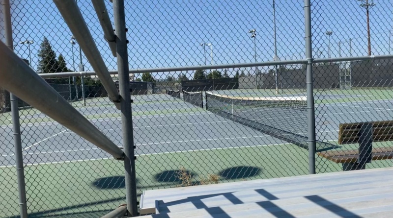 empty tennis courts